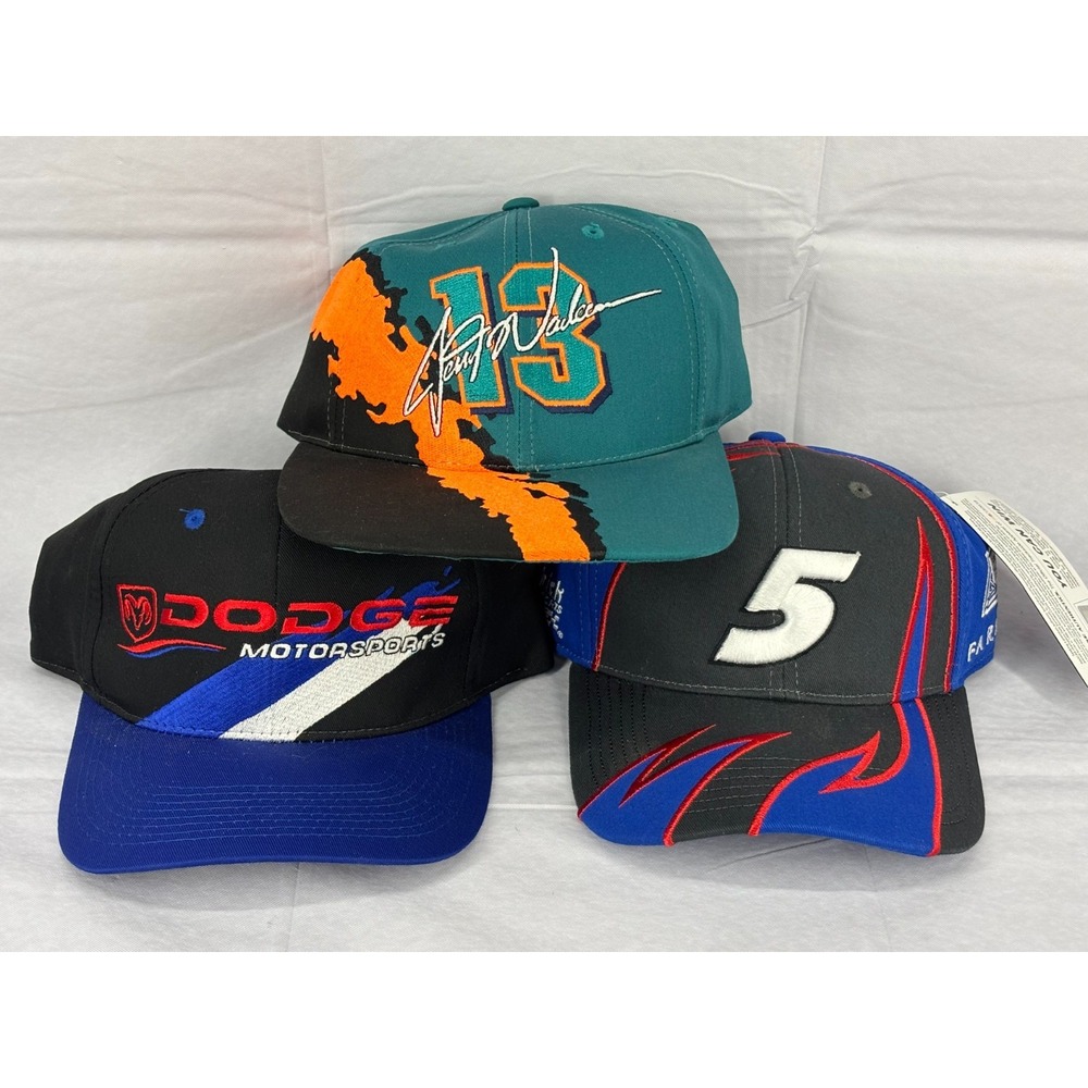 Chase Authentics NASCAR Racing Hats‎ Mens Dodge Motorsports Larson Nadeau Lot 3
